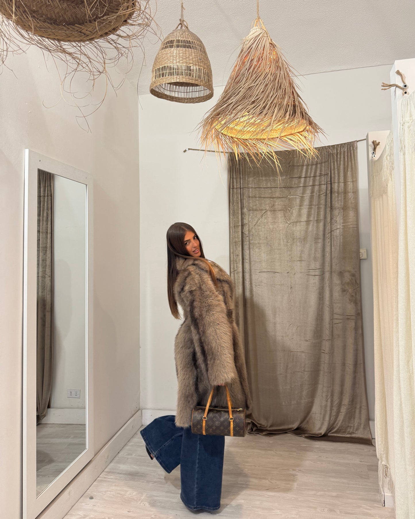 Fur Jackets taupe