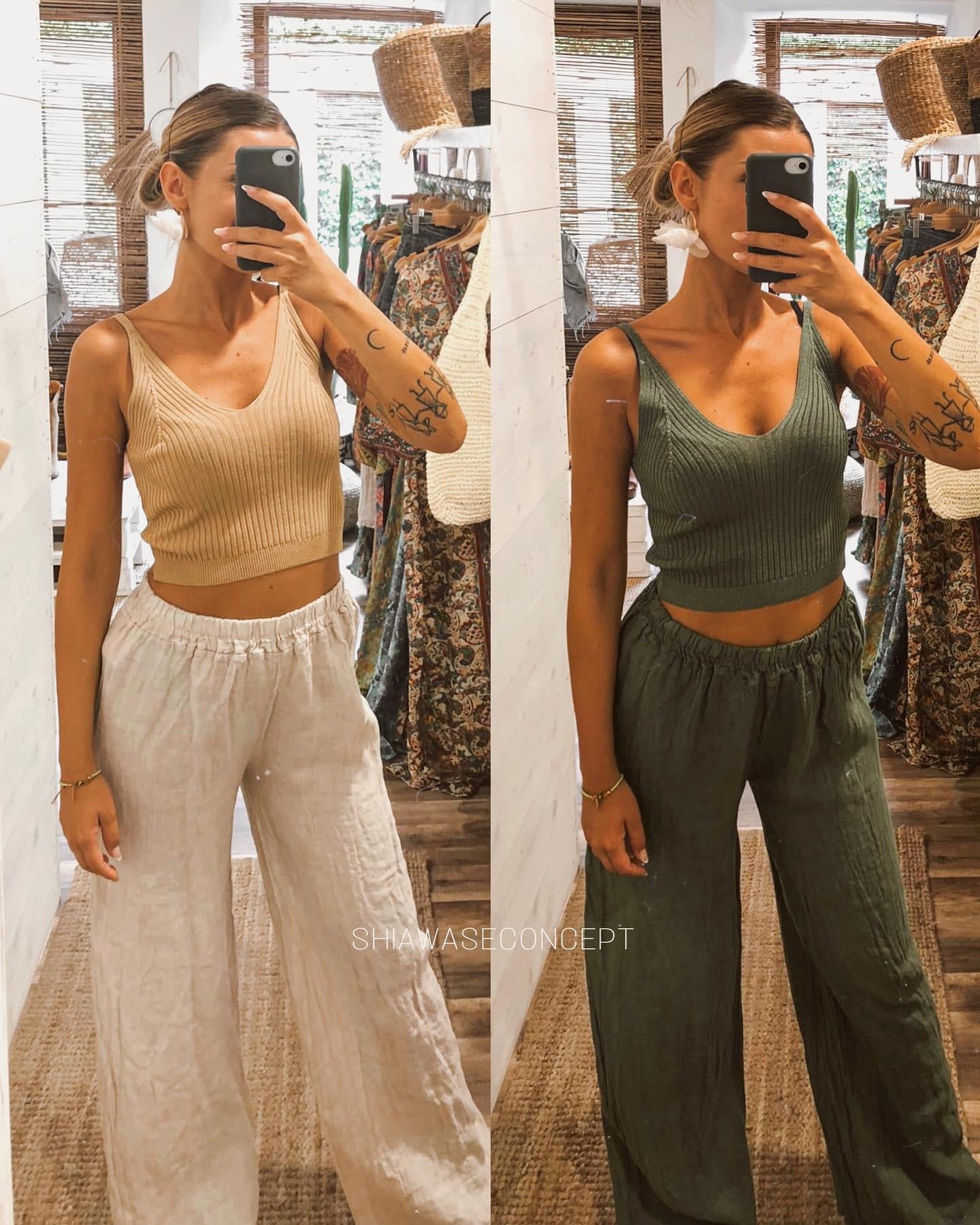 Pantalone 100% lino