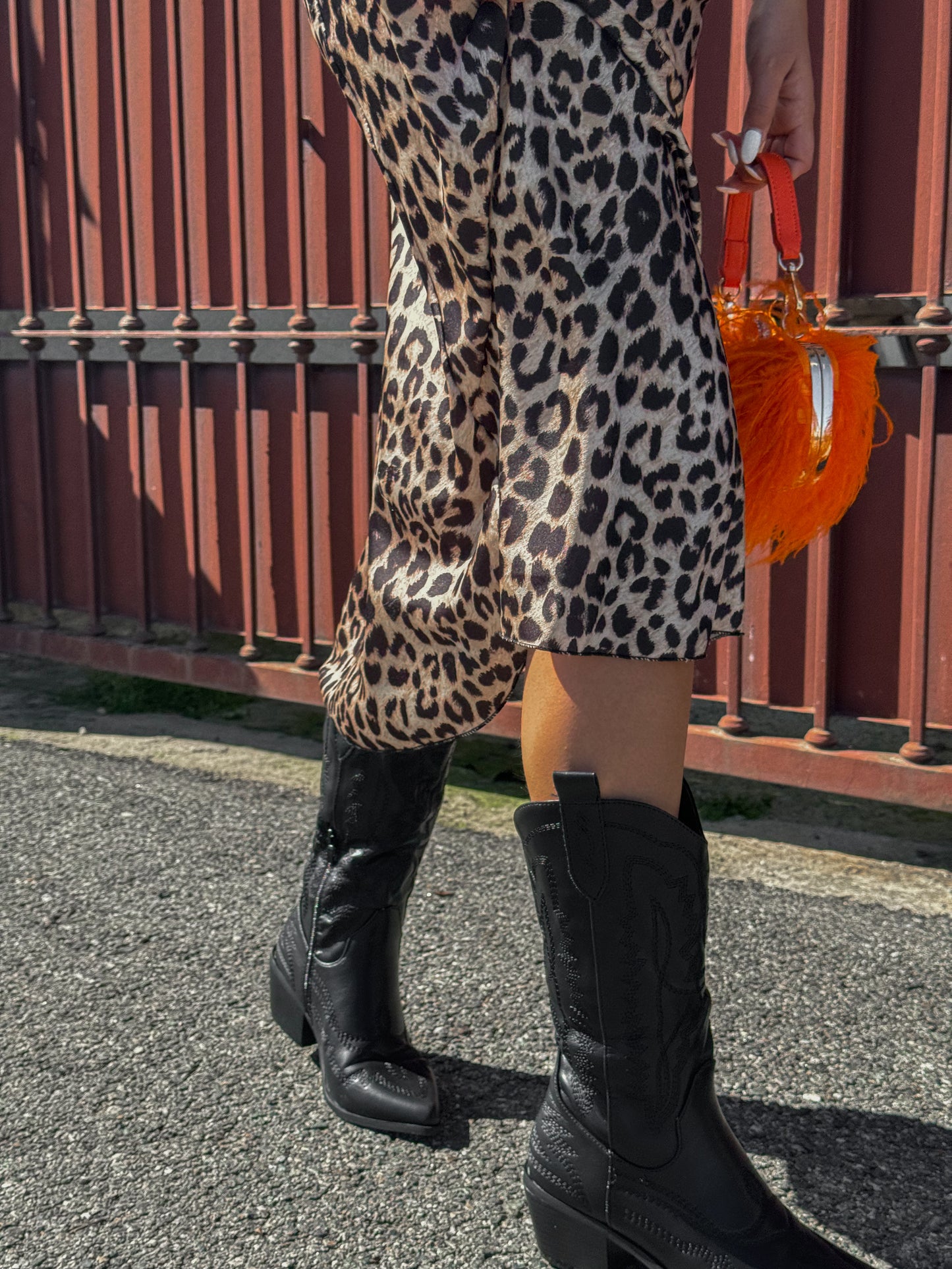 Gonna raso animalier