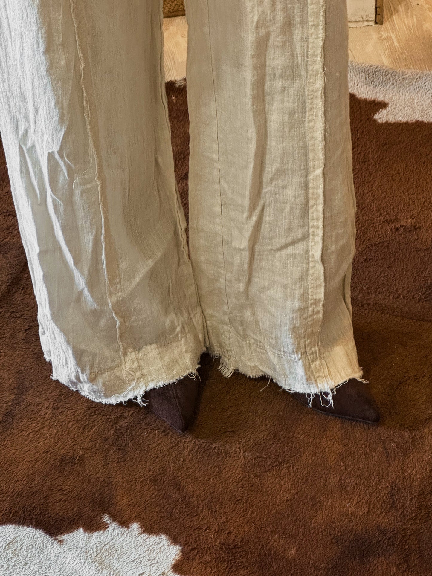 Pantalone grezzo 100% lino