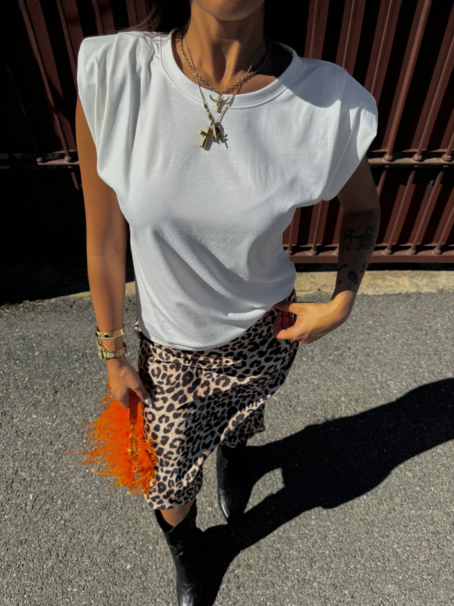 Gonna raso animalier