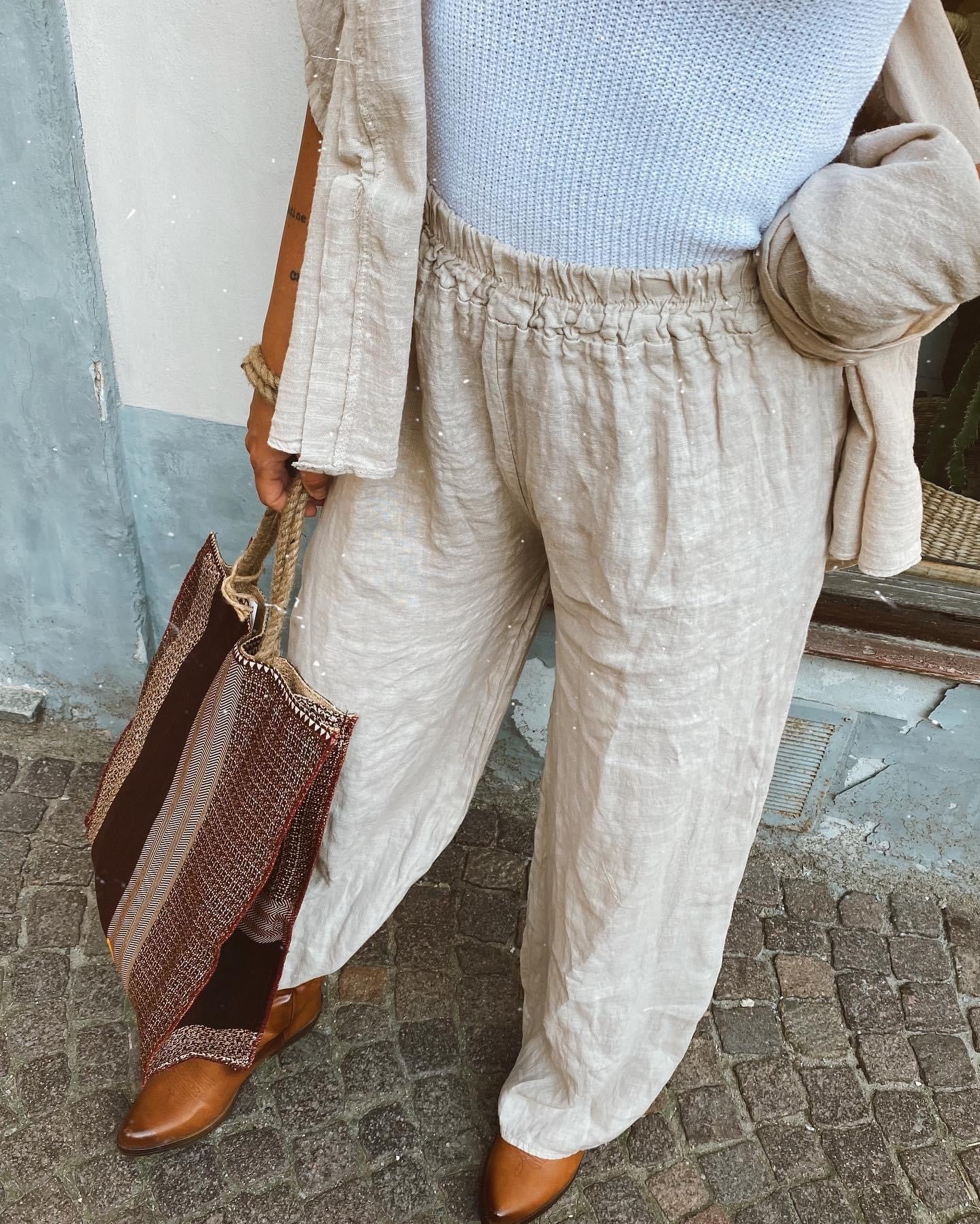 Pantalone 100% lino