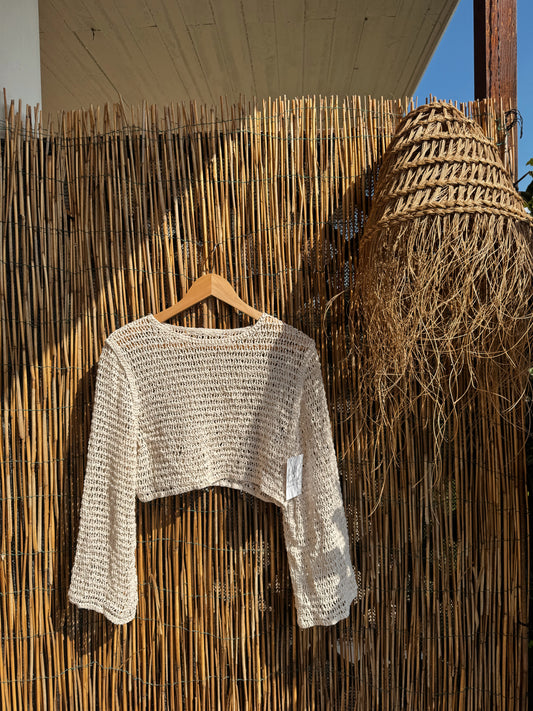 Maglia crop crochet