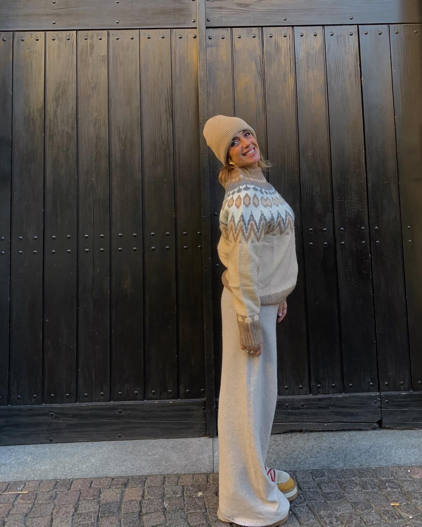 Pantalone in maglia con tasche