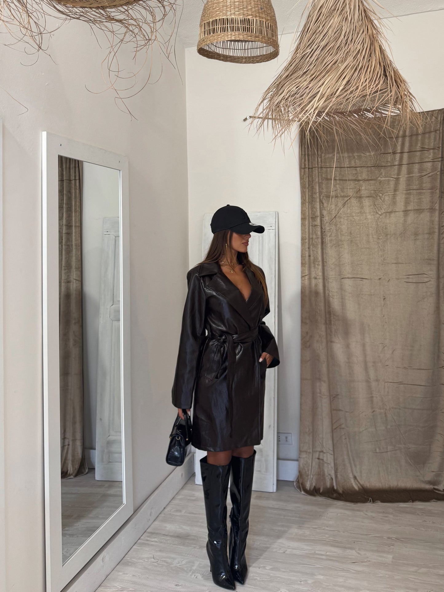 Trench vernice vintage