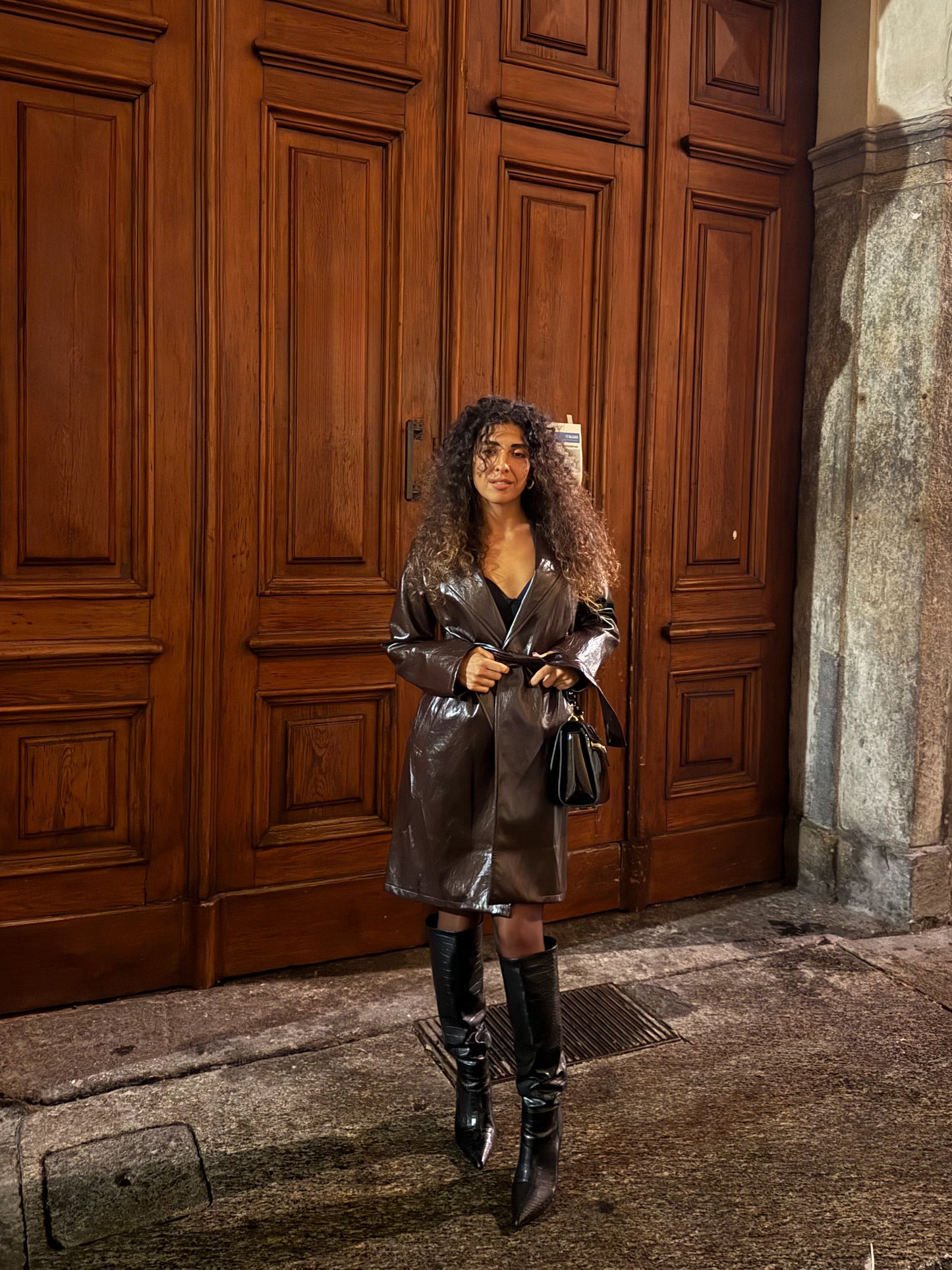 Trench vernice vintage