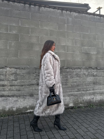 Cappotto lungo in pelliccia