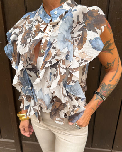 Blusa con rouches