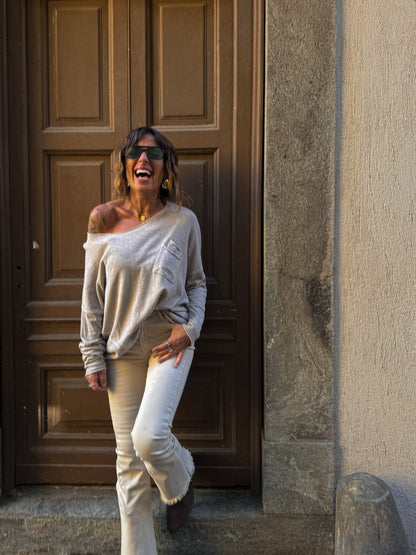 Maglia grezza in cotone