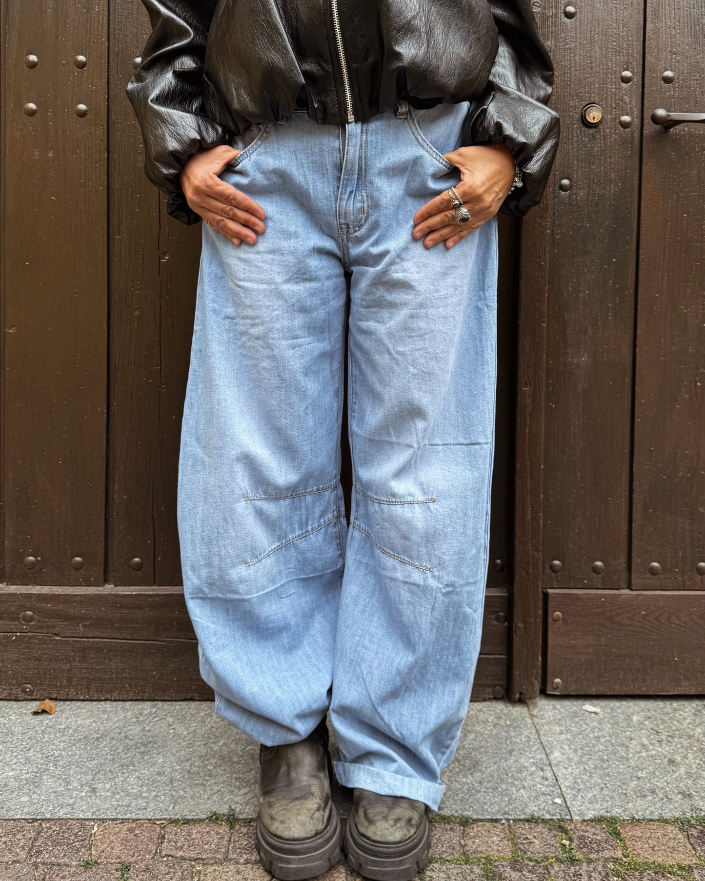 Jeans chiaro barrel-fit