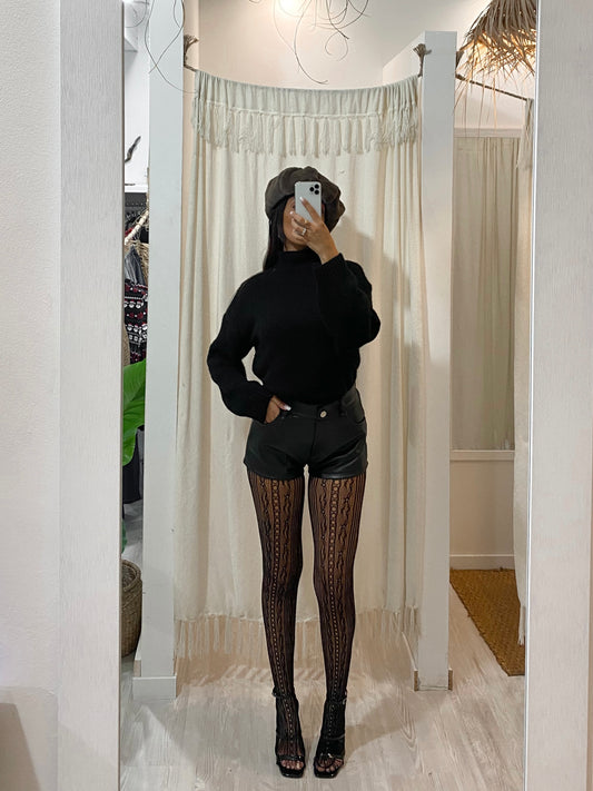 Pantaloncino ecopelle