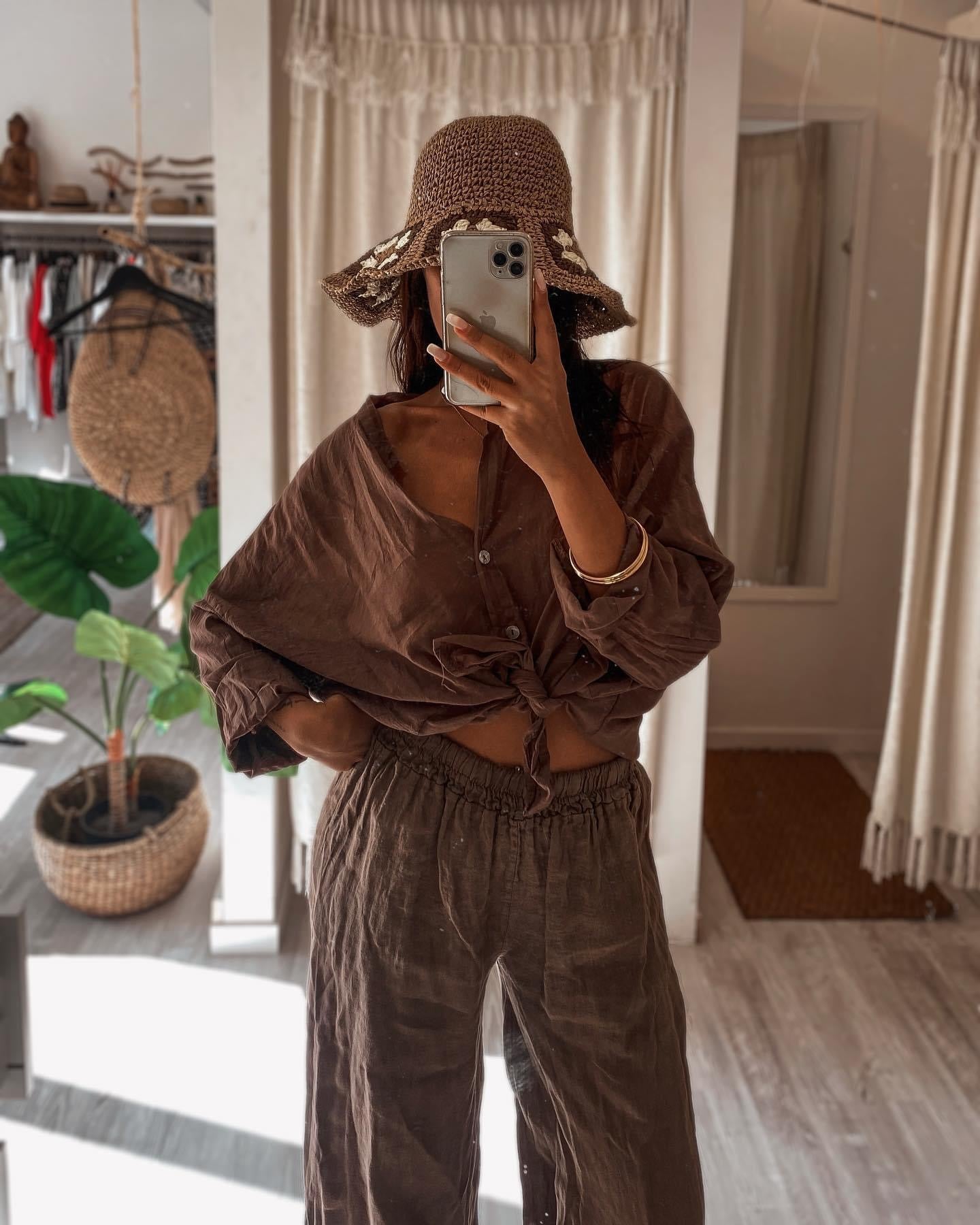 Pantalone 100% lino