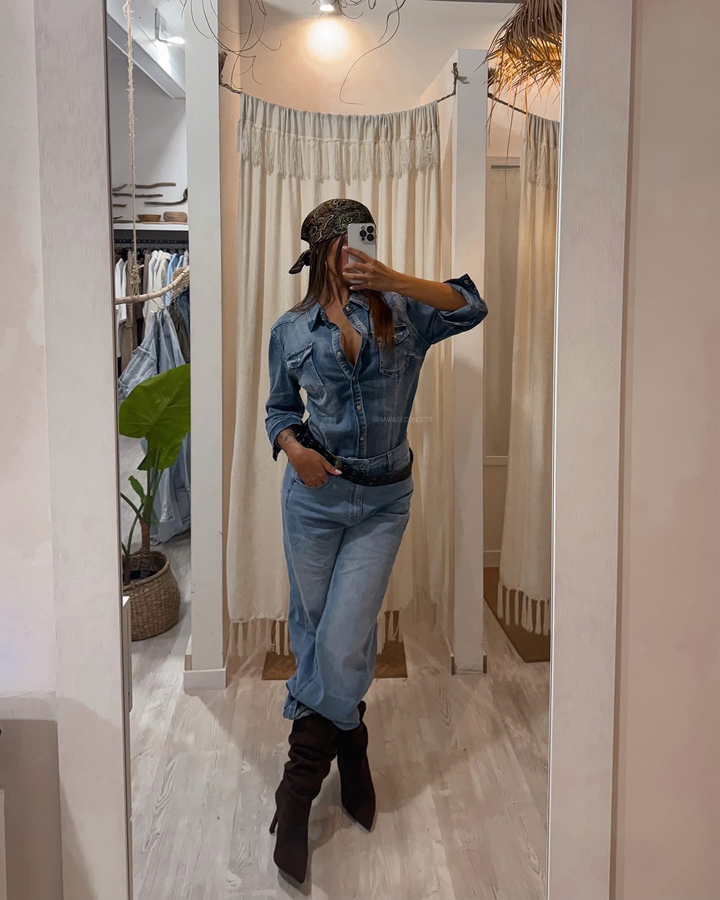 Jeans blu wide leg